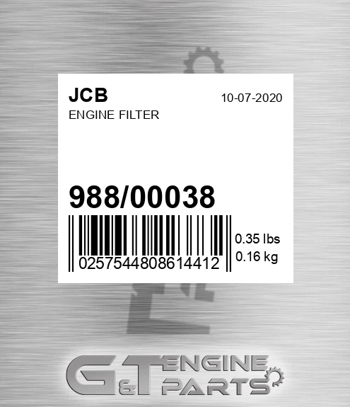 988/00038 Engine Filter