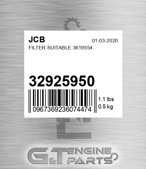 32/925950 Filter Suitable 3619554