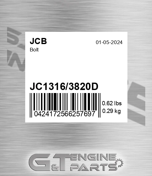 JC1316/3820D Bolt