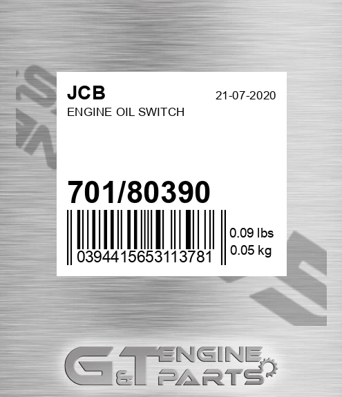 701/80390 Engine Oil Switch