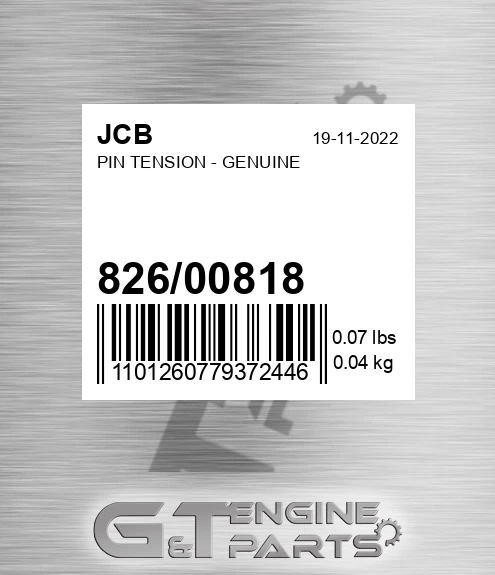 826/00818 Pin Tension - Genuine