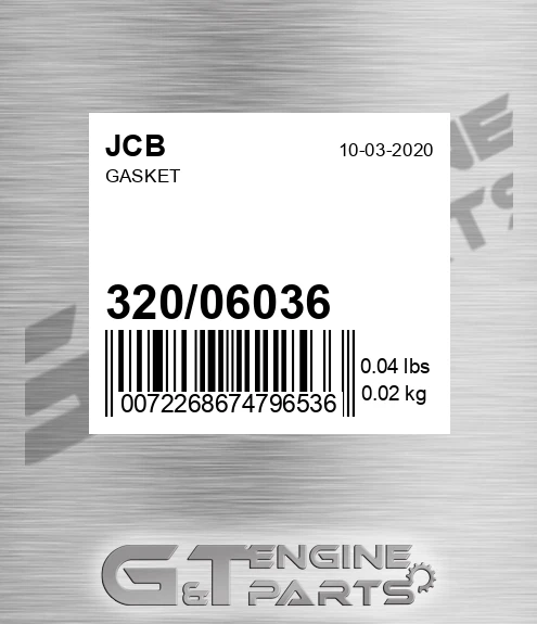 320/06036 Gasket