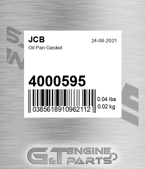 4000595 JCB Oil Pan Gasket