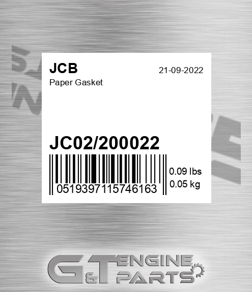 JC02/200022 Paper Gasket