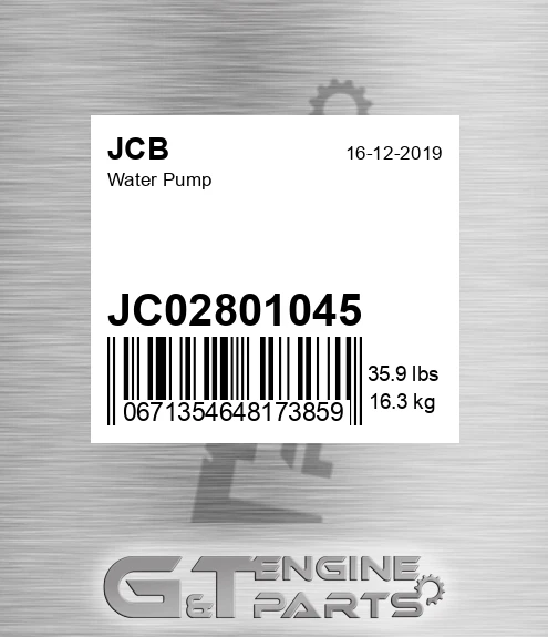 JC02/801045 Water Pump