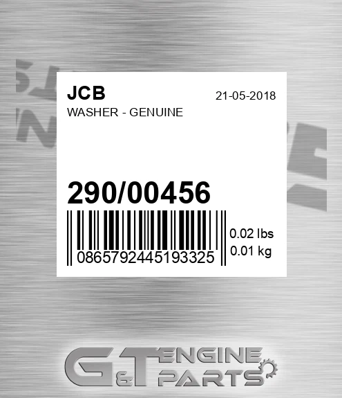 290/00456 Washer - Genuine