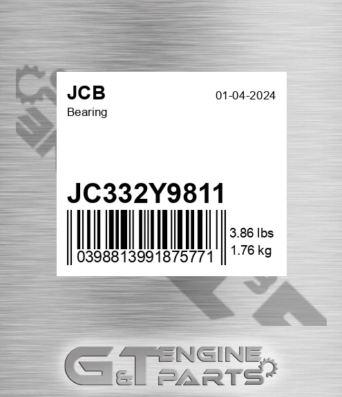 JC332Y9811 Bearing for JCB