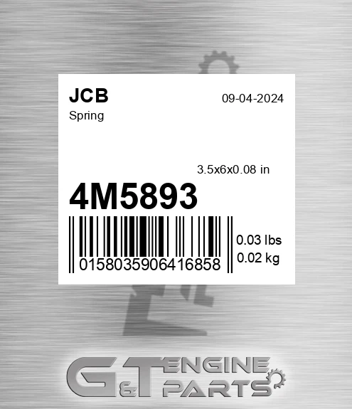 4M5893 JCB Spring