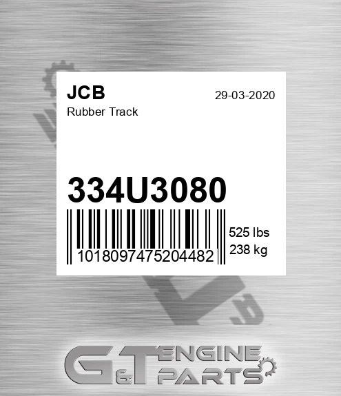 334/U3080 Rubber Track