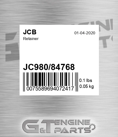 JC980/84768 Retainer