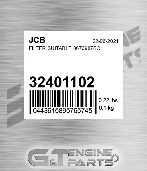 32/401102 Filter Suitable 0676987bq