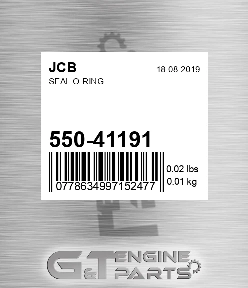 550/41191 Seal O-ring