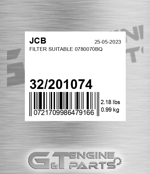 32/201074 Filter Suitable 0780070bq