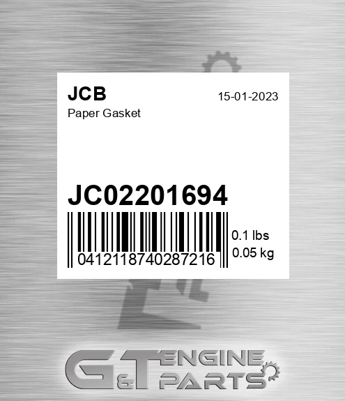 JC02/201694 Paper Gasket