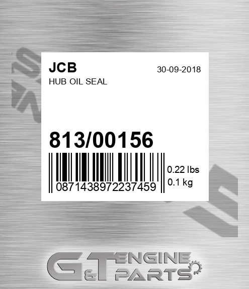 813/00156 Hub Oil Seal