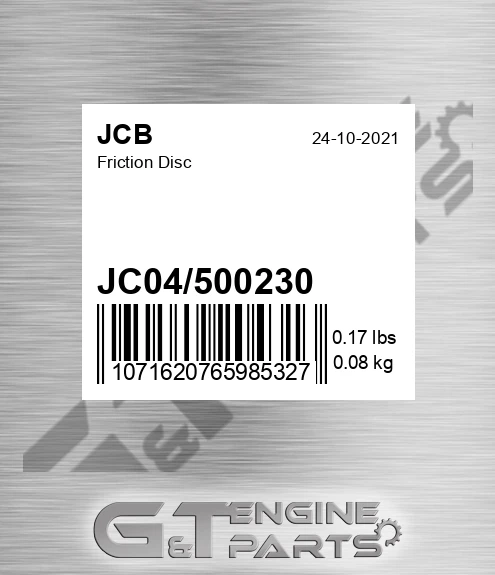 JC04-500230 Friction Disc