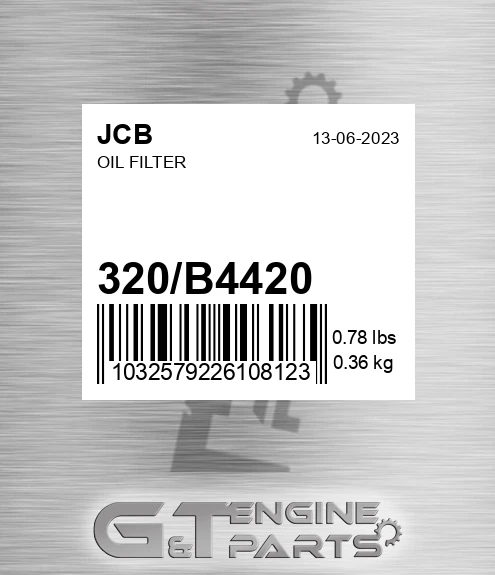 320/B4420 Oil Filter