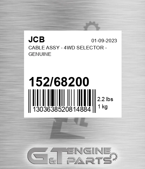 152/68200 Cable Assy - 4wd Selector - Genuine