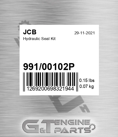 991/00102P Hydraulic Seal Kit