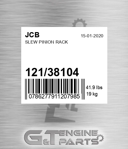 121/38104 Slew Pinion Rack