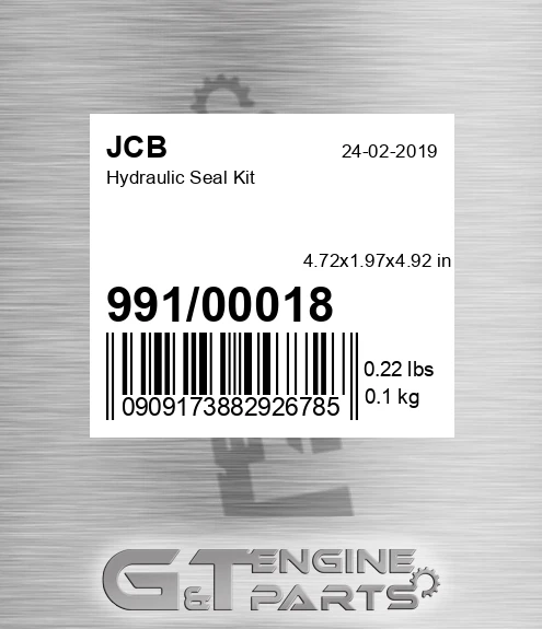 991/00018 Hydraulic Seal Kit