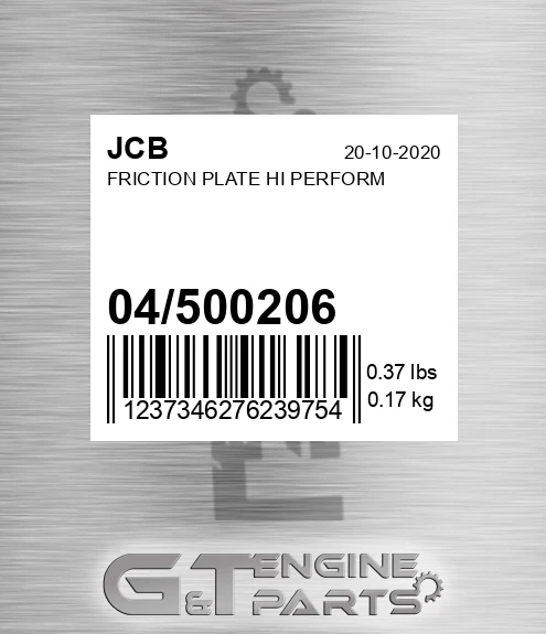 04/500206 Friction Plate Hi Perform