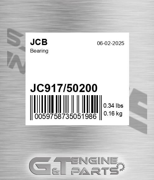 JC91750200 Bearing for JCB