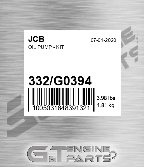332/G0394 Oil Pump - Kit