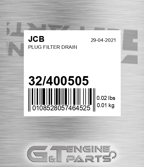 32/400505 Plug Filter Drain