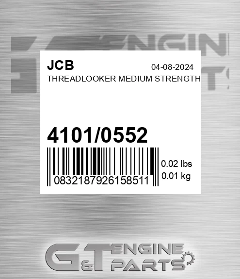 4101/0552 Threadlooker Medium Strength