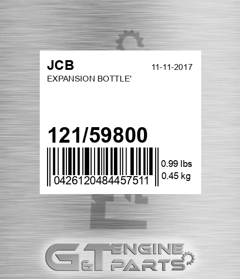121/59800 Expansion Bottle'