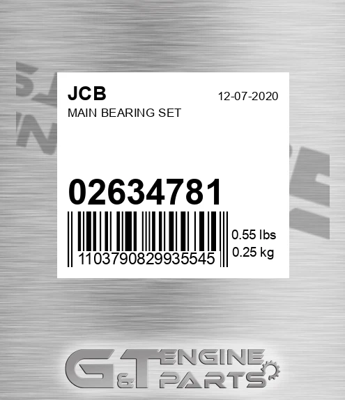 02/634781 Main Bearing Set
