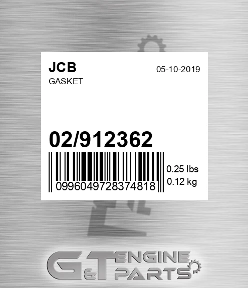 02/912362 Gasket
