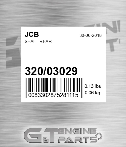 320/03029 Seal - Rear