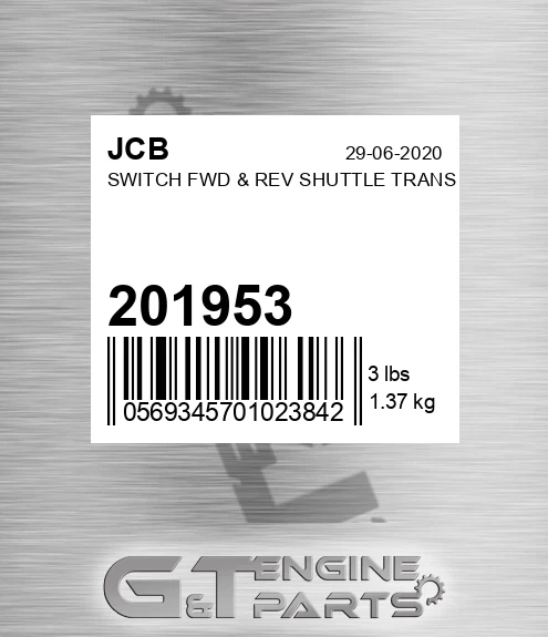 201953 JCB Switch Fwd & Rev Shuttle Trans