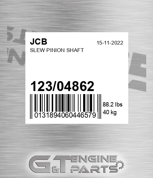 123/04862 Slew Pinion Shaft