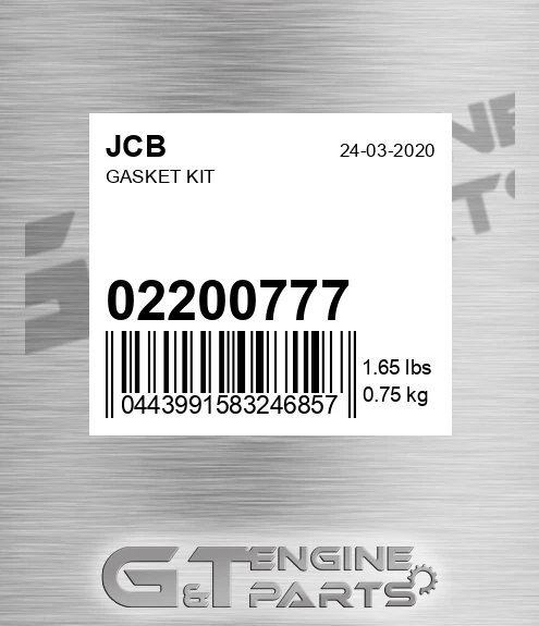 02/200777 Gasket Kit