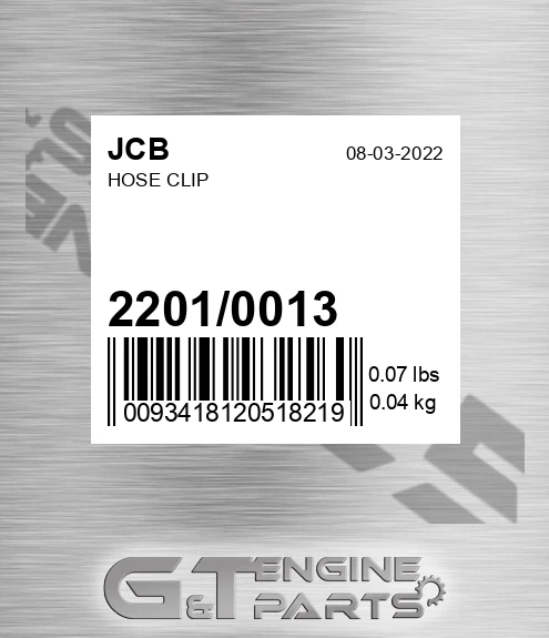 2201/0013 JCB Hose Clip