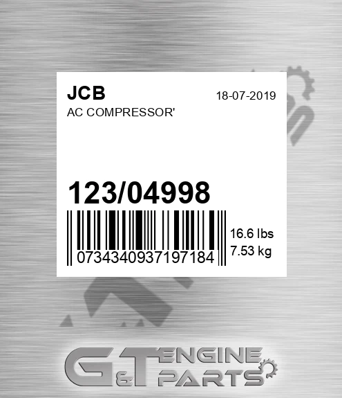 123/04998 Ac Compressor'