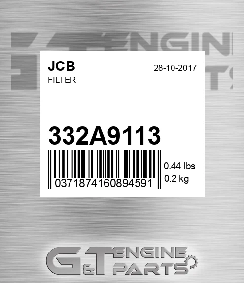 332/A9113 JCB Filter