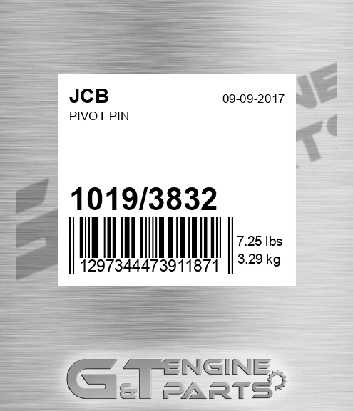 1019/3832 Pivot Pin