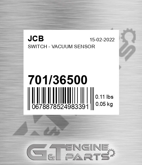 701/36500 Switch - Vacuum Sensor