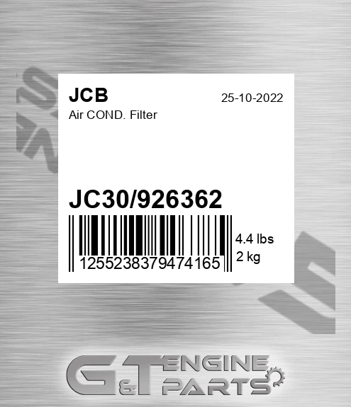 JC30/926362 Air Cond. Filter