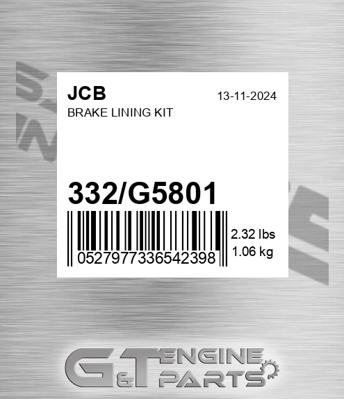 332/G5801 Brake Lining Kit
