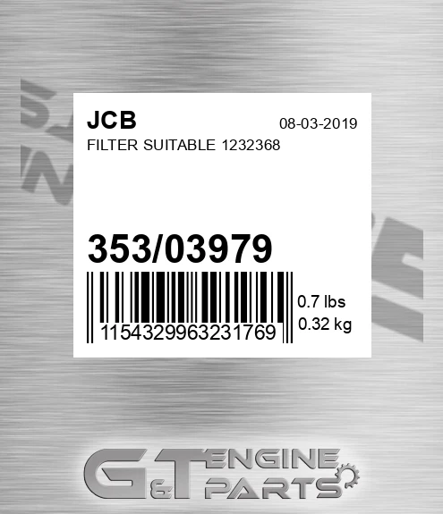 353/03979 Filter Suitable 1232368