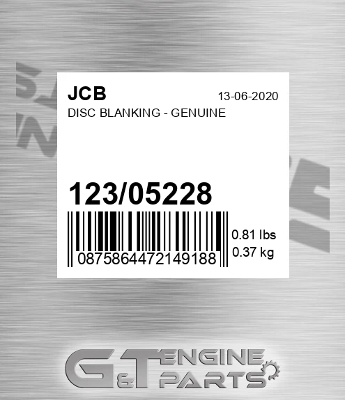 123/05228 Disc Blanking - Genuine