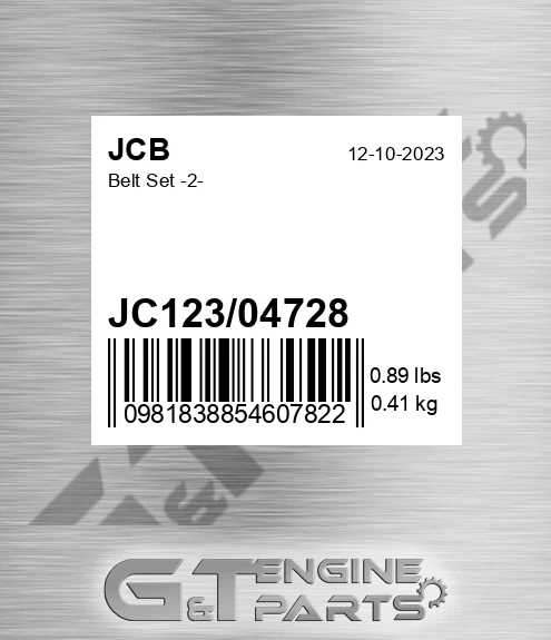 JC123-04728 Belt Set -2-