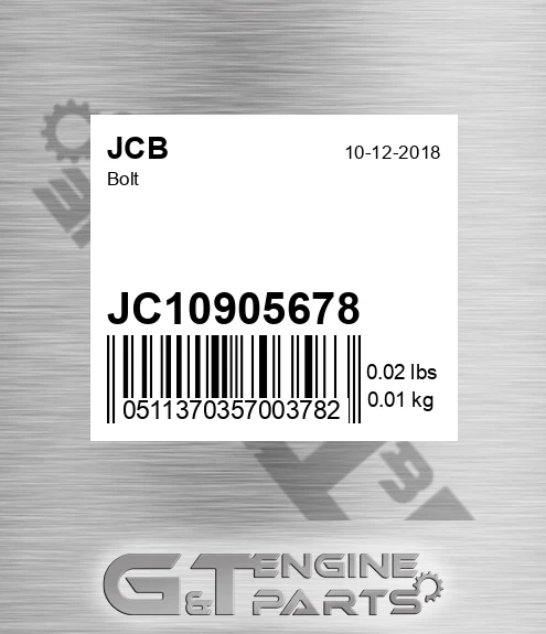 JC10/905678 Bolt