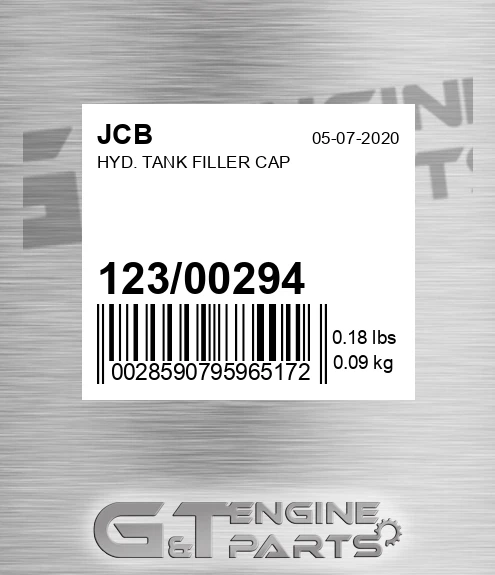 123/00294 Hyd. Tank Filler Cap