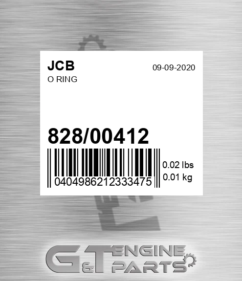828/00412 O Ring